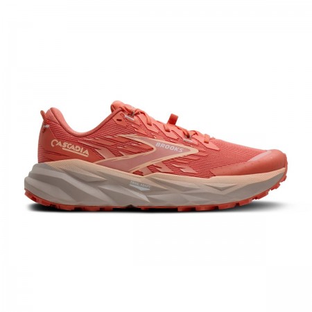 Pantofi alergare trail dama Brooks Cascadia 19  Peach/Echo SS'26