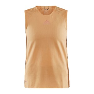 Maiou alergare dama CRAFT PRO TRAIL SINGLET Orange