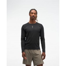 Tricou alergare cu maneca lunga barbati HOKA EveryRun Long Sleeve, BLK FW'26