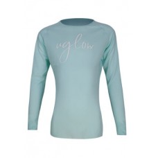 Bluza alergare dama UGLOW LONG SLEEVES RAGLAN AQUA C1'22