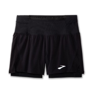 Sort alergare barbati BROOKS High Point 5" 2-in-1 Short 2.0 Black