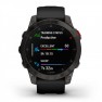 Garmin - Epix Gen 2 Sapphire smartwatch premium cu GPS si AMOLED - ramă gri din titanium DLC, carcasă neagră si curea din silicon neagră