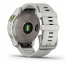 Garmin - Epix Gen 2 Sapphire smartwatch premium cu GPS si AMOLED - ramă gri din titanium, carcasă albă si curea din silicon albă