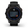 Garmin - Fenix 7 Solar ceas multisport cu GPS - ramă gri închis și curea din silicon neagră