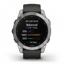 Garmin - Fenix 7 ceas multisport cu GPS - ramă argintie și curea din silicon gri