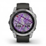 Garmin - Fenix 7 ceas multisport cu GPS - ramă argintie și curea din silicon gri
