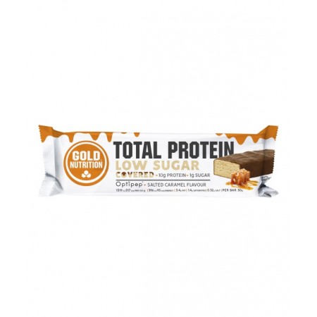 Baton energizant GoldNutrition Protein Bar Low Sugar Covered Caramel Sarat 30g
