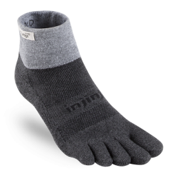 Sosete alergare trail unisex Injinji  MW Mini-crew, Granite
