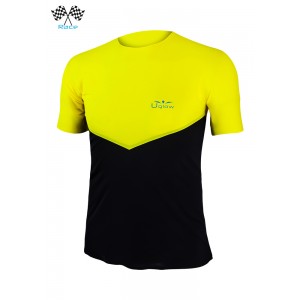 Tricou alergare barbati UGLOW RACE SPEED AERO YELLOW BLACK