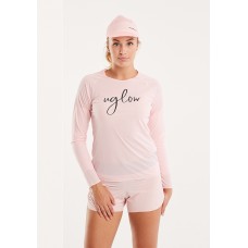 Bluza alergare dama UGLOW LONG SLEEVES RAGLAN QUARTZ C1'22