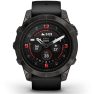 Garmin - epix Pro 47mm Gen 2 Sapphire smartwatch premium AMOLED - ramă gri din titanium DLC si curea din silicon neagră