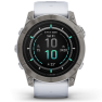 Garmin - epix Pro 51mm Gen 2X Sapphire smartwatch premium AMOLED - ramă din titanium si curea din silicon albă