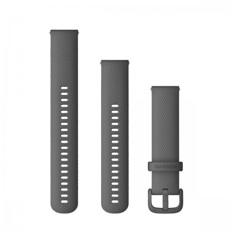 Garmin - curea silicon Quick Release 20 - gri shadow gray pentru Vivoactive/ Vivomove/ Venu/ Forerunner - 2 lungimi