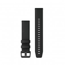 Garmin - curea silicon Quick Release 20 - neagra cu elemente negre pentru Vivoactive/ Vivomove/ Venu/ Forerunner