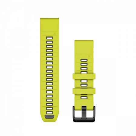 Garmin curea silicon QuickFit 22 - galben fluo Amp yellow | Graphite Silicone