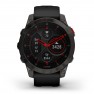 Garmin - Epix Gen 2 Sapphire smartwatch premium cu GPS si AMOLED - ramă gri din titanium DLC, carcasă neagră si curea din silicon neagră