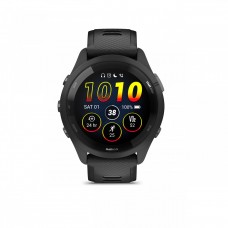 Garmin - Forerunner 265 ceas multisport cu GPS AMOLED - Ramă şi carcasă neagră cu curea din silicon neagră/gri pudră