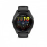 Garmin - Forerunner 265 ceas multisport cu GPS AMOLED - Ramă şi carcasă neagră cu curea din silicon neagră/gri pudră