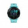 Garmin - Forerunner 265 ceas multisport cu GPS AMOLED - Ramă neagră cu carcasă Aqua şi curea din silicon Aqua/neagră