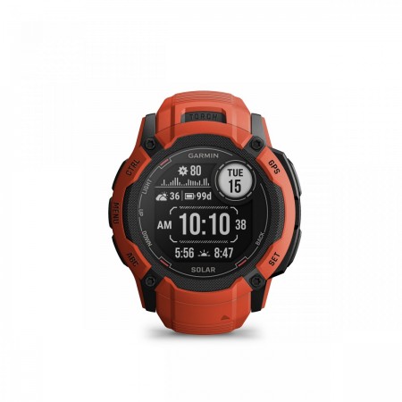 Garmin Instinct 2X Solar - smartwatch robust cu GPS - Rosu