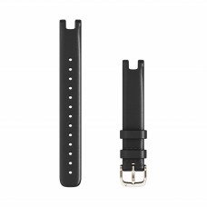 Garmin Lily curea piele italiană 14mm - neagră cu elemente metalice aurii crem