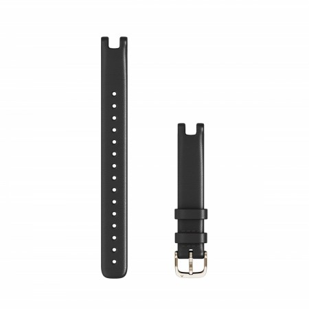 Garmin Lily curea piele italiană 14mm - neagră cu elemente metalice aurii crem - large