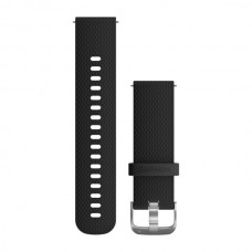 Garmin Quick Release 20 Vivoactive 3/ Vivomove / Venu / Forerunner 245 645 curea silicon Quick Release negru-argintiu