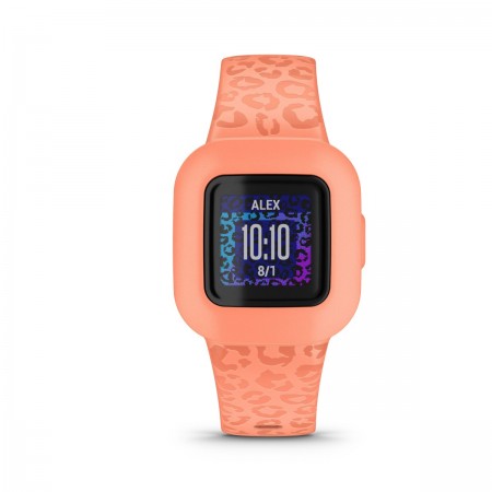 Garmin Vivofit Jr. 3 - portocaliu Peach Leopard - ceas copii